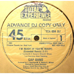 Gap Band - Im Ready (Extended Remix) / Party Train (Special Dance Mix) Vinyl Promo