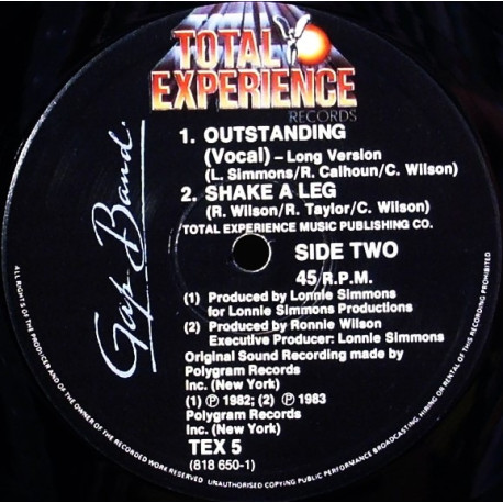Gap Band - Outstanding (Long Version) / Someday (Featuring Stevie Wonder) / Shaker A Leg