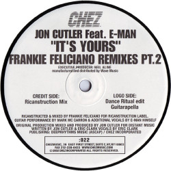 Jon Cutler - Its Yours (Frankie Feliciano Ricanstruction Mix / Dance Ritual Edit / Guitarapella) Still In Shrink Wrap