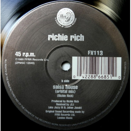 Richie Rich - Salsa House (Original Mix / Silver On Black Mix / Orbital Mix)