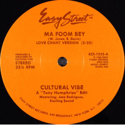 Cultural Vibe - Ma Foom Bey (Love Chant Version / Rhythm Version / Special ZZB Version) Tony Humphries Mixes