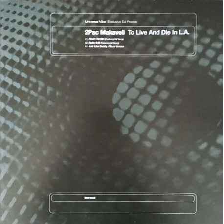 Makaveli (2 Pac) - To live and die in LA (LP Version / Radio Edit) / Just like daddy (LP Version) Vinyl 12" Record PROMO