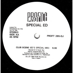 Special Ed - Club Scene (Eds Special Mix / Eds Diner Mix) Vinyl Promo With Fallout - Morning After Sample