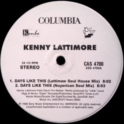 Kenny Latimore - Days Like This (Masters At Work Soul House Mix / Nuyorican Soul Mix / MDu Remix / MDu Instrumental) Vinyl