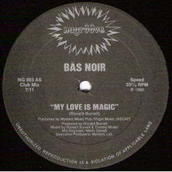 Bas Noir - My Love Is Magic (Club Mix / Edit / Dub) 12" Vinyl Record Still In Shrink Wrap