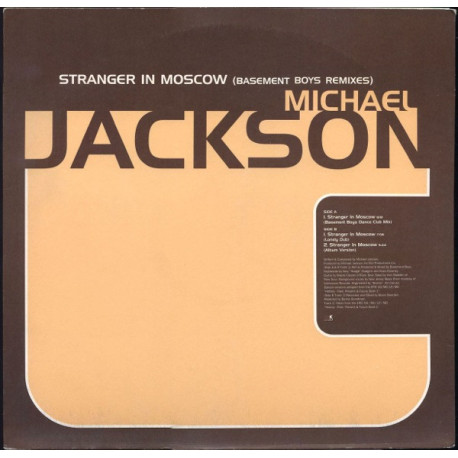 Michael Jackson - Stanger in Moscow Vinyl UNPLAYED Promo (Basement Boys Club mix / Basement Boys Lonely Dub / LP Version)
