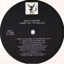 Nikita Warren - I Need You (Joey Negro Frisky Disco Mix / Disco Dub / JN Edit / Mauro Goes To Frankie Mix / Mr Marvin Mix)