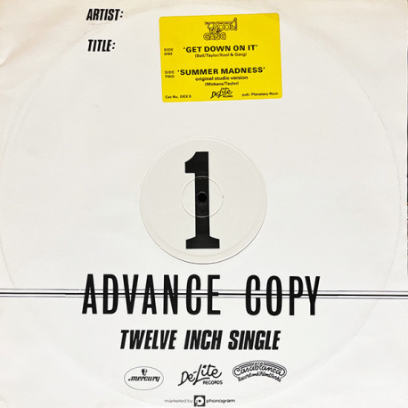 Kool & The Gang - Get down on it (Long Version) / Summer madness (Original Studio Version) 12" Vinyl Record