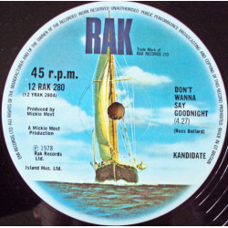 Kandidate - Dont Wanna Say Goodnight / Id Like To Be Closer