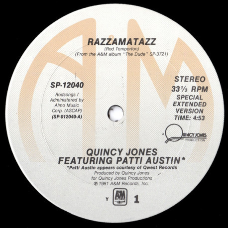 Quincy Jones Featuring Patti Austin - Razzamatazz (Special Extended Version) / Betcha Wouldnt Hurt Me (Special Extended Mix)