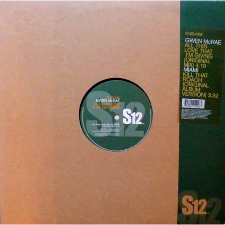 Gwen McCrae - All This Love That Im Giving (Original Mix) / Miami - Kill That Roach (LP Version) Still In Shrink Wrap