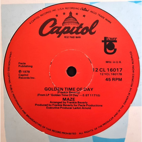 Maze - Golden Time Of Day / Travelin Man