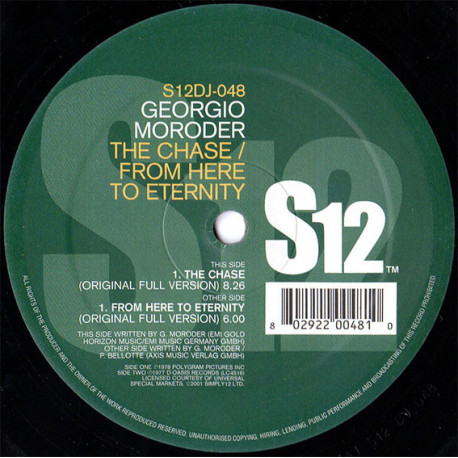 Giorgio Moroder - From Here To Eternity / The Chase (Original Full Length Versions)