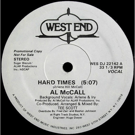 Al McCall - Hard Times (Vocal Mix / Instrumenta) DJ Promo Mixed By Tee Scott