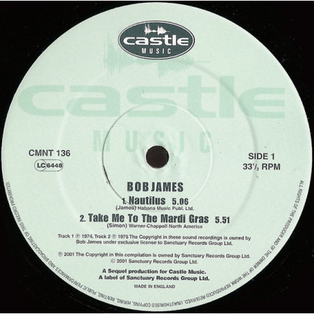 Bob James - Nautilus / Take Me To The Mardi Gras / Westchester Lady / Angela (Theme From Taxi) Original Versions