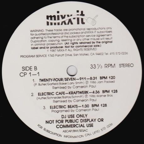 Kraftwerk - Electric Cafe (Mixx It Remix) DJ Only Subscription Disc