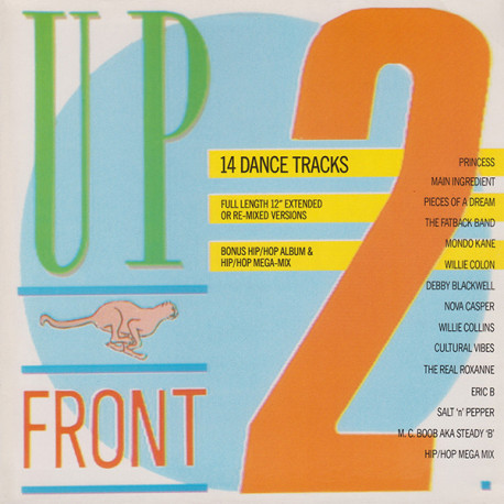 Up Front 2 - 14 Track 80's Dance Compilation Double LP Including Chad Jackson Hip Hop Megamix (Tracklisting In Description)