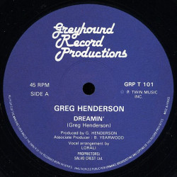 Greg Henderson - Dreamin (Vocal Version / Instrumental)  Vinyl