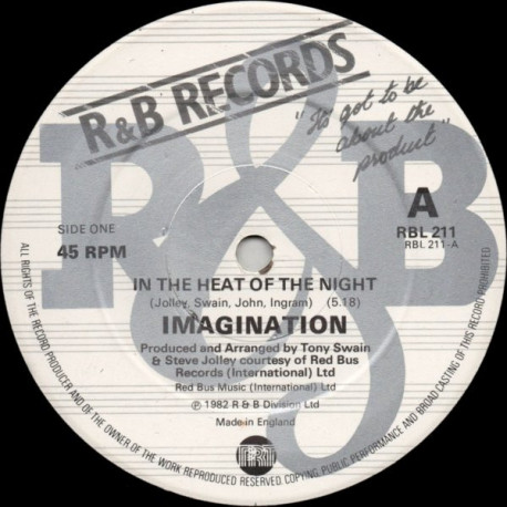 Imagination - In The Heat Of The Night (Vocal Mix / Instrumental) Vinyl Looks Unplayed