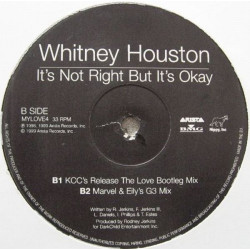 Whitney Houston - Its Not Right But Its Okay (KCC Release The Love Bootleg Mix / Marvel & Eilys G3 Mix) Vinyl Promo