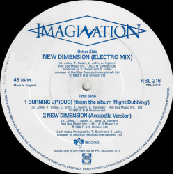Imagination - Burnin Up (Dub) / New Dimension (Electro Mix / Acappella Version)