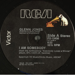 Glenn Jones - I Am Somebody (Vocal Mix / Instrumental) Unplayed Original US Pressing