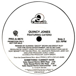 Quincy Jones Featuring Catero - Something I Cannot Have (3 Vybe Squad Mixes / 3 NF Remixes) Vinyl Promo