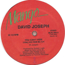 David Joseph - You Cant Hide (Your Love From Me) Larry Levan Vocal Mix / Larry Levan Instrumental (Still In Shrink Wrap)