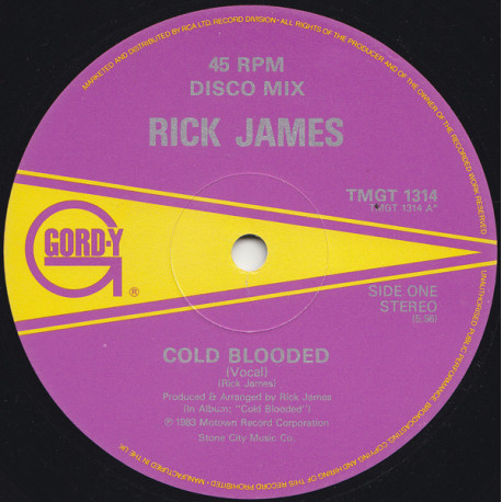 Rick James - Cold Blooded (Vocal Mix / Instrumental) Vinyl