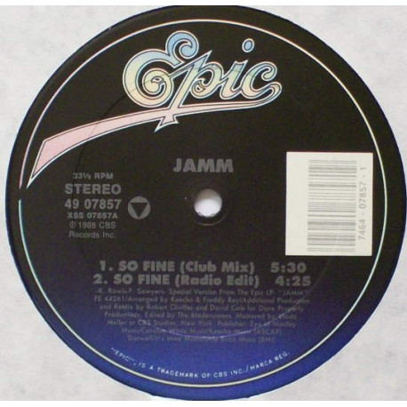 Jamm - So Fine (Club Mix / Radio Mix / Dub / Percappella / Extra Beats)