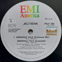 Jellybean - Sidewalk Talk (Dance Mix / Funhouse Mix / Acappella) Vinyl Promo