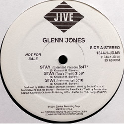 Glenn Jones - Stay (Extended Version / Tutas Edit / Instrumental / Brixton Bass Mix / Edit) / Its All In The Game (Vinyl Promo)