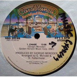 Giorgio Moroder - The Chase (Original 13 Minute Version) One Sided Promo (Writing On Label See Pic)