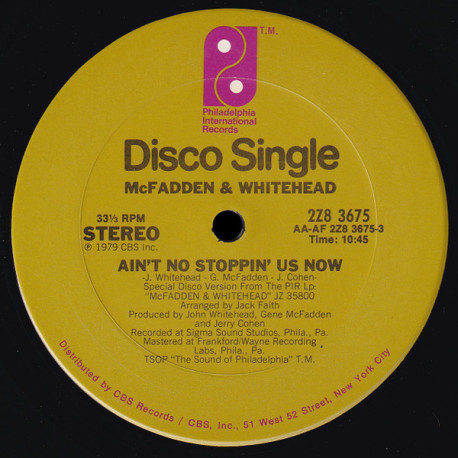 McFadden & Whitehead - Aint No Stoppin Us Now (Long Version) / I Got The Love