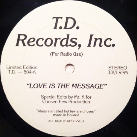 MFSB - Love Is The Message (Danny Krivit Re Edit) / Chi Lites - My First Mistake (Danny Krivit Re Edit) Still In Shrink Wrap