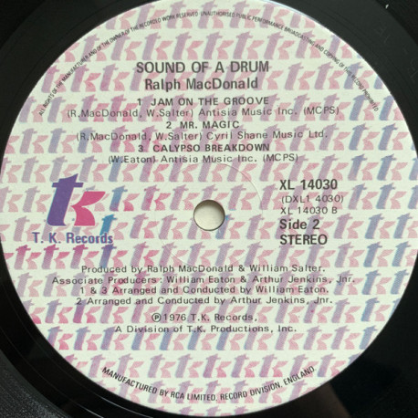 Ralph MacDonald - Sound Of A Drum (6 Track LP) NO COVER Inc Jam On The Groove / Mr Magic / Calypso Breakdown