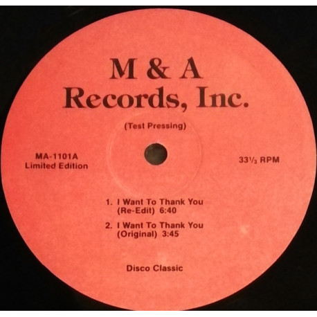 Alicia Myers - I Wanna Thank You (Re-Edit / Original) / Peoples Choice - Do It Any Way You Wanna (Re-Edit / Original)
