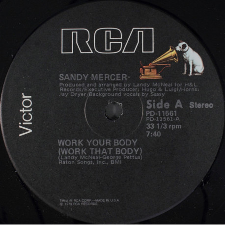 Sandy Mercer - Work Your Body (Work That Body) / Now That Youre In (What Cha Gonna Do About It)