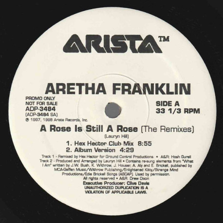 Aretha Franklin - A rose is still a rose (LP Version / Instrumental / 3 LTI Mixes / 2 Vicious Mix / Hex Hector Mix) Double Vinyl