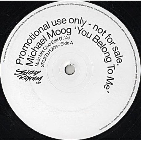 Michael Moog - You Belong To Me (Main Mix Club Edit / Audio Drive Underwater Remix / Deep Under Dub) Vinyl Promo