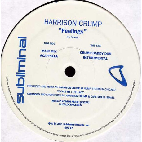 Harrison Crump - Feelings (Main Mix / Crump Daddy Dub / Instrumental / Acappella)