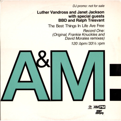 Luther Vandross & Janet Jackson - The Best Thing In Life Are Free (Double Vinyl Promo) 8 Mixes By Knuckles, Morales & CJ