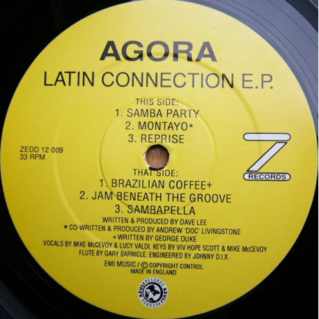 Agora - Latin Connection EP featuring Samba Party / Brazilian Coffee / Jam Beneath The Groove / Montayo
