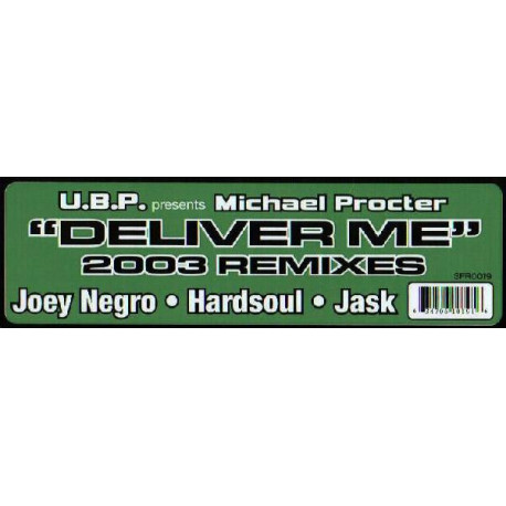 Urban Blues Project Presents Michael Proctor - Deliver Me (Double Vinyl) 3 Joey Negro Mixes / Hardsoul Dub / Jask Remix