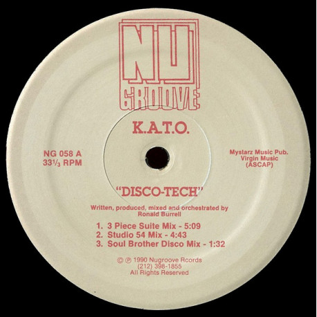 K.A.T.O - Disco Tech (3 Piece Suite Mix / Studio 54 Mix / Soul Brother Disco Mix / Saturday Nite Mix / Apple Jack Mix)