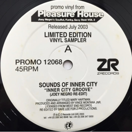 Simphonia - Cant Get Over Your Love (Joey Negro Remix) / Sounds Of Inner City - Inner City Groove (Joey Negro Re Edit) Vinyl