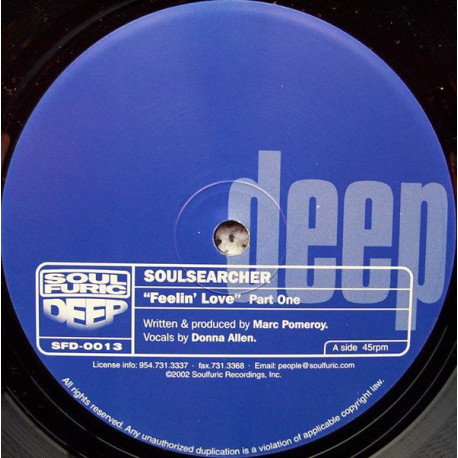 Soulsearcher - Feelin Love (Soulsearcher Club Mix / Axwell Dub) Still In Shrink Wrap