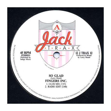Fingers Inc - So Glad (Album Version / Dub / Radio Mix) Larry Heard At His Finest