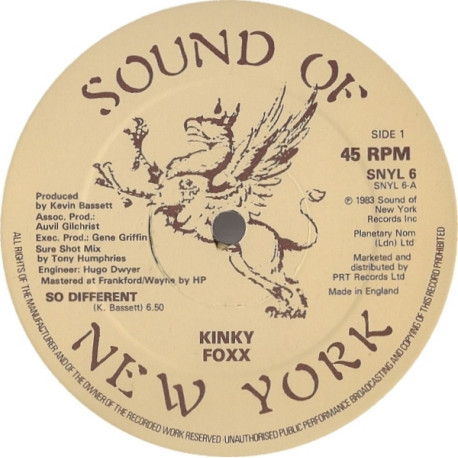 Kinky Foxx - So Different (Vocal Mix / Instrumental) Early Tony Humphries Production