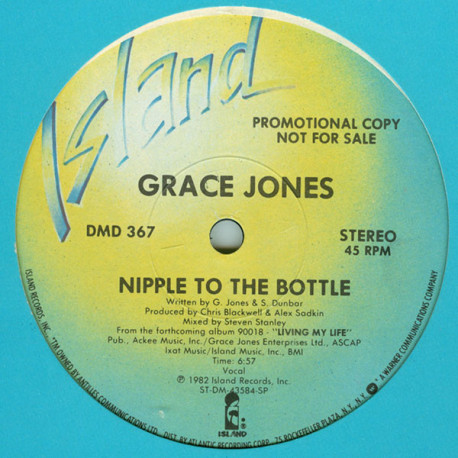 Grace Jones - Nipple To The Bottle (Steven Stanley Vocal Mix) / JA Guys (Steven Stanley Dub) Vinyl Promo
